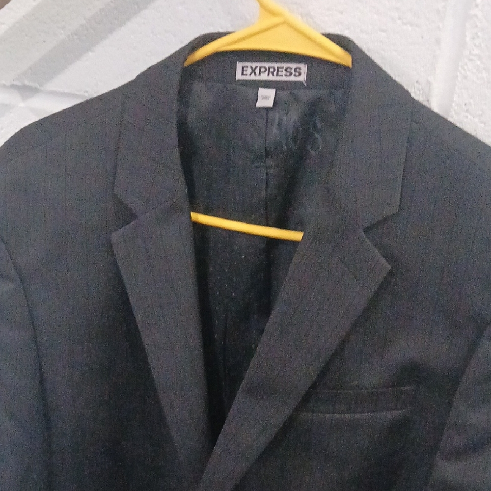 Express Gray Suite with Notched Lapel